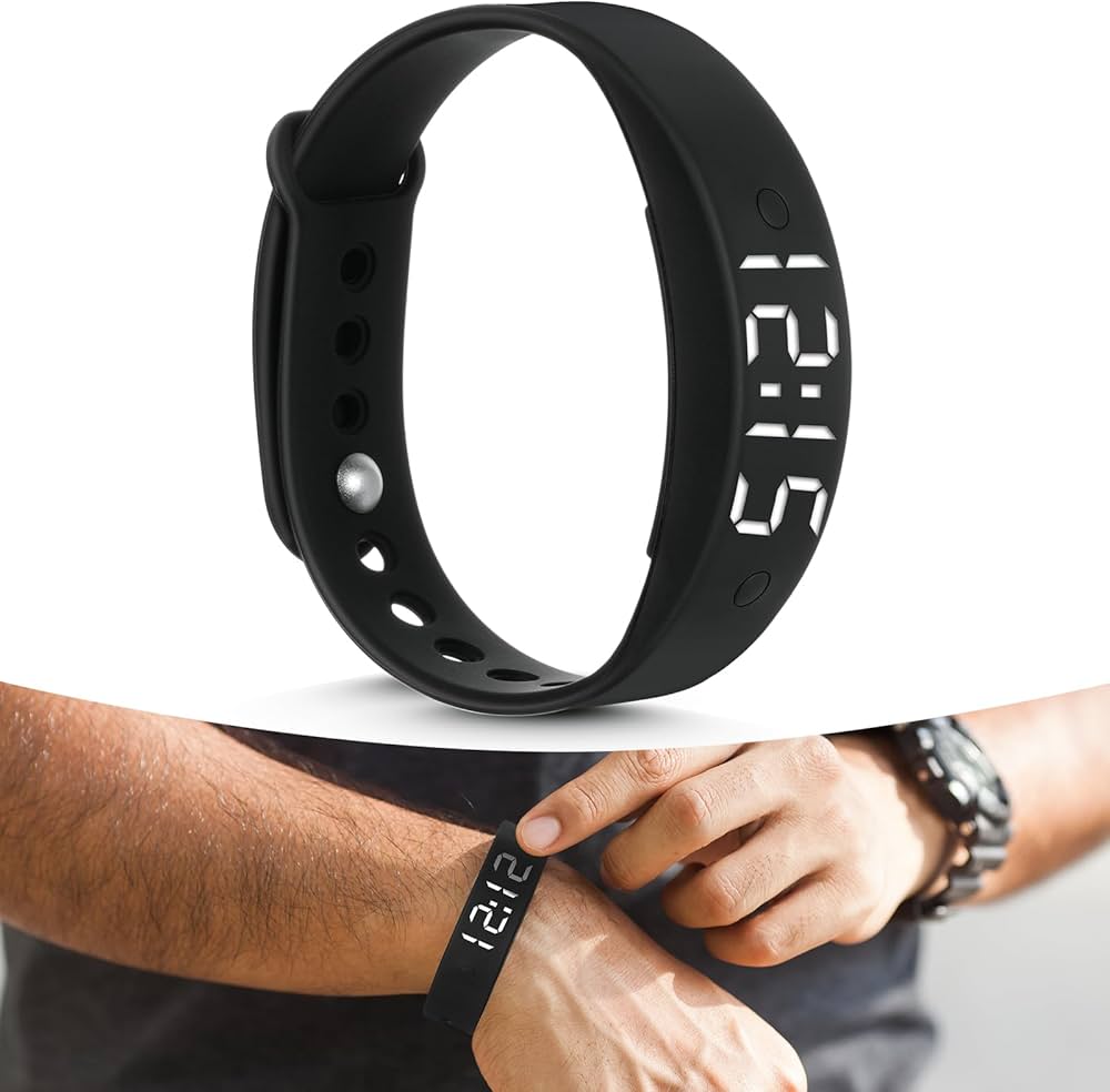 LED Smart Fitness Band with Pedometer & Vibration Alarm
